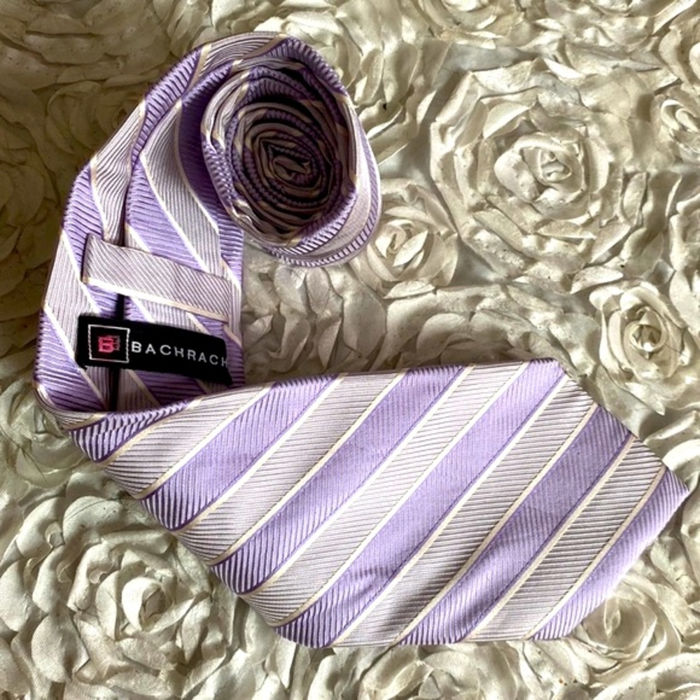 New Bachrach‎ mens silk striped tie